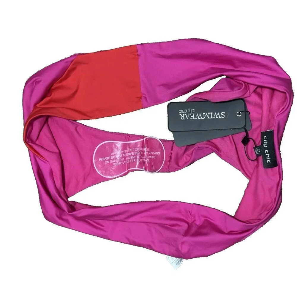 City Chic CAPRI BIKINI BRIEF PK - Grenadine - 18 / M NWT‎ Bikini Swim Bottom